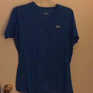 Under armour short-sleeved athletic tee. V-neck.